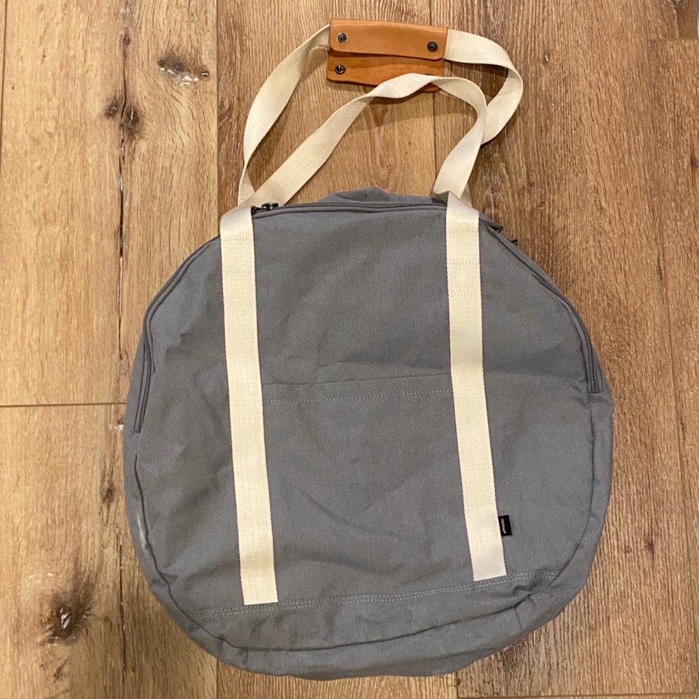 Ithinkso Gray Canvas Round Bag